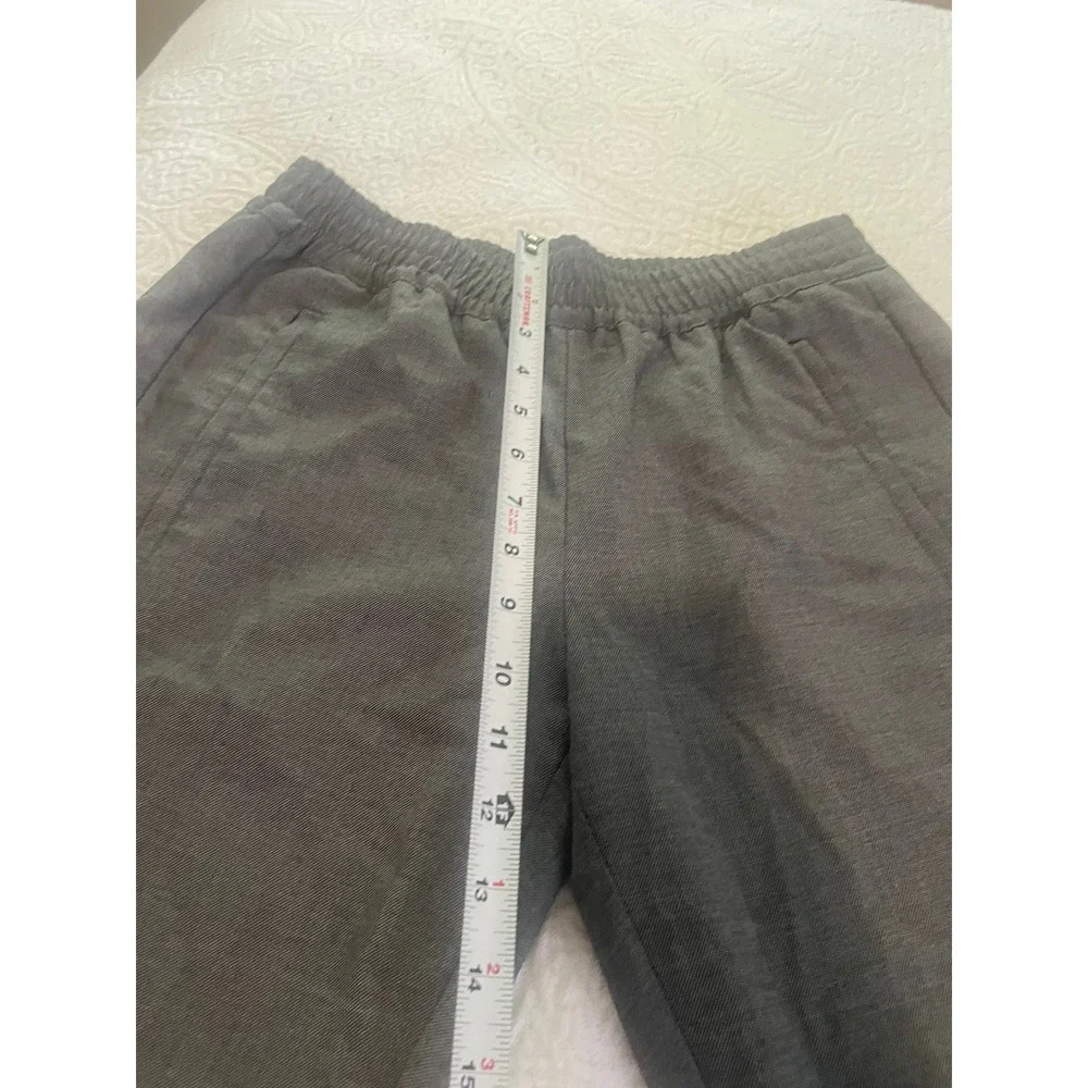 Banana Republic Charcoal Gray Textured Jogger Pants Women's Size 4L Long Tapered